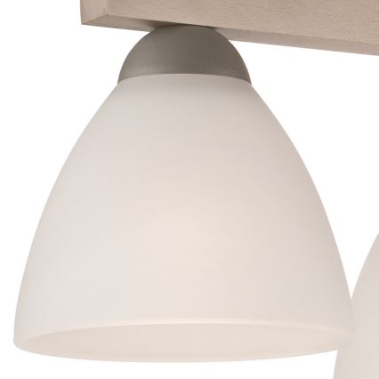 Lampadario a plafone ADRIANO 3xE27/60W/230V faggio