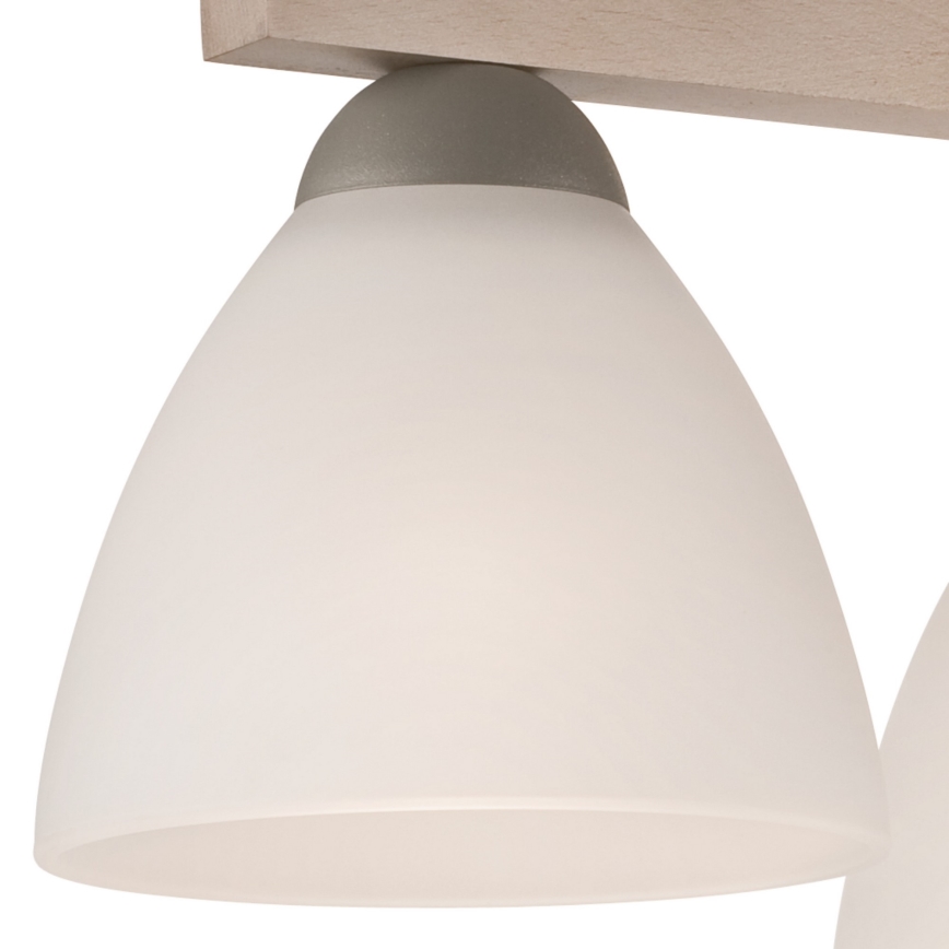 Lampadario a plafone ADRIANO 3xE27/60W/230V faggio