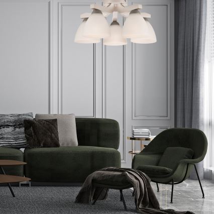 Lampadario a plafone ADRIANO 5xE27/60W/230V faggio - FSC certificato