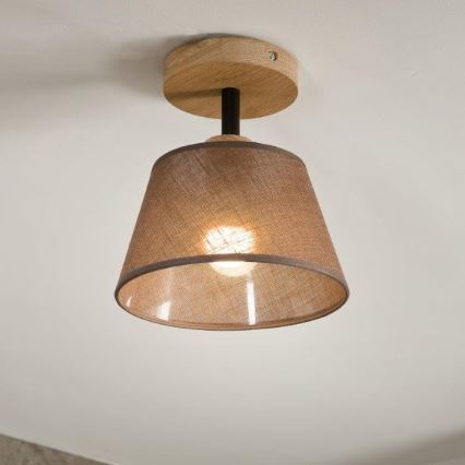 Lampadario a plafone ANTONIO 1xE14/40W/230V marrone/quercia