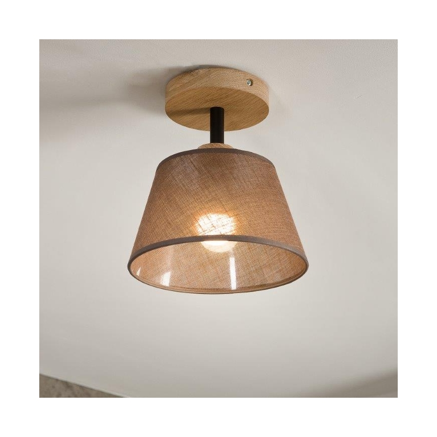 Lampadario a plafone ANTONIO 1xE14/40W/230V marrone/quercia