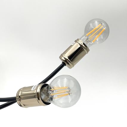 Lampadario a plafone ANYA 6xE27/15W/230V nero/oro