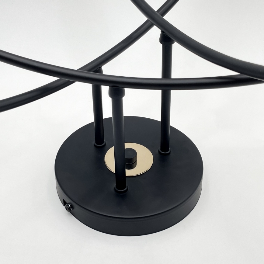 Lampadario a plafone ANYA 6xE27/15W/230V nero/oro