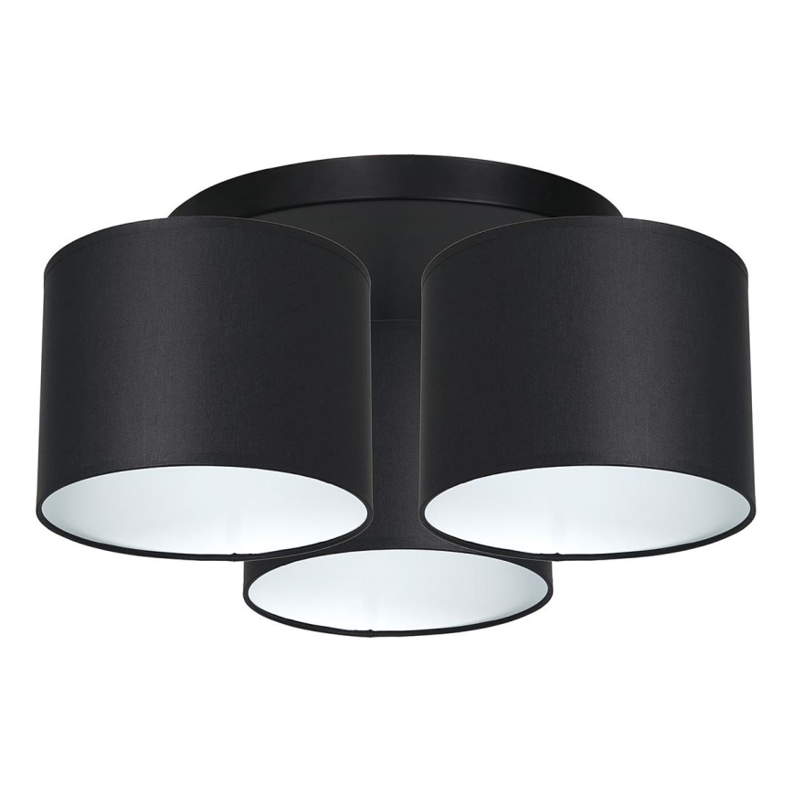 Lampadario a plafone ARDEN 3xE27/60W/230V nero/bianco