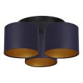 Lampadario a plafone ARDEN 3xE27/60W/230V viola/oro