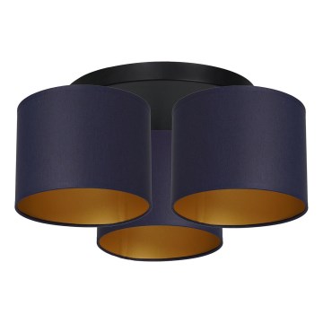 Lampadario a plafone ARDEN 3xE27/60W/230V viola/oro