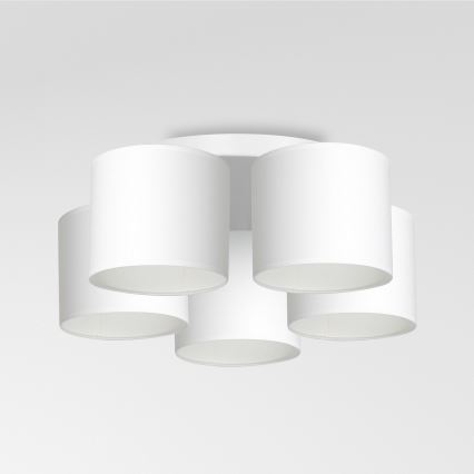 Lampadario a plafone ARDEN 5xE27/60W/230V bianco