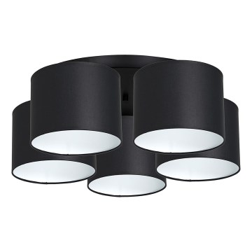 Lampadario a plafone ARDEN 5xE27/60W/230V nero/bianco