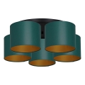 Lampadario a plafone ARDEN 5xE27/60W/230V verde/oro