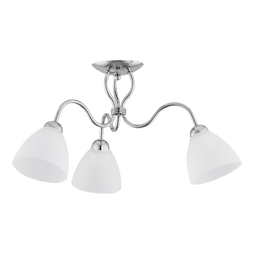 Lampadario a plafone ARIEL 3xE27/15W/230V cromo lucido