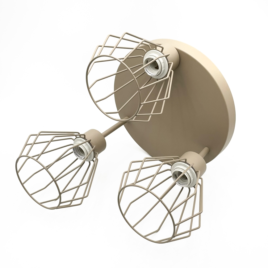 Lampadario a plafone AUDREY 3xE27/15W/230V beige