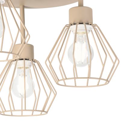 Lampadario a plafone AUDREY 3xE27/15W/230V beige