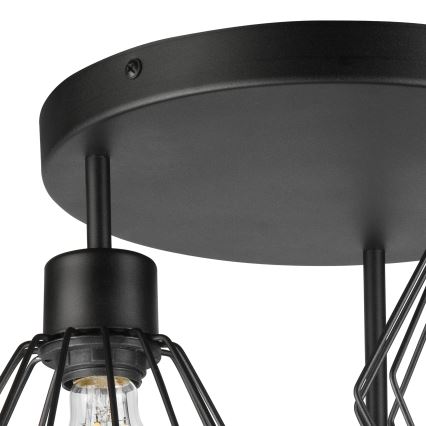 Lampadario a plafone AUDREY 3xE27/60W/230V nero