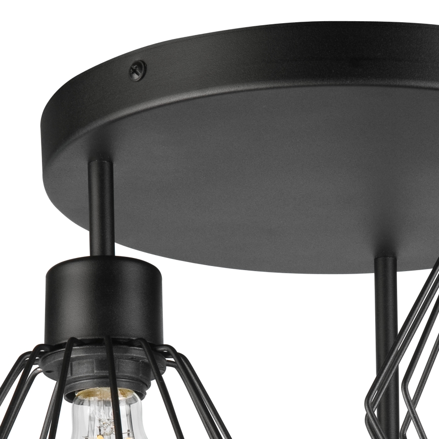 Lampadario a plafone AUDREY 3xE27/60W/230V nero