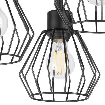 Lampadario a plafone AUDREY 3xE27/60W/230V nero