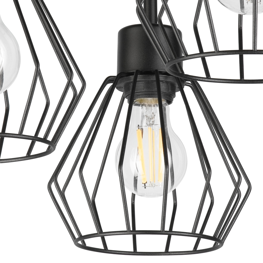 Lampadario a plafone AUDREY 3xE27/60W/230V nero
