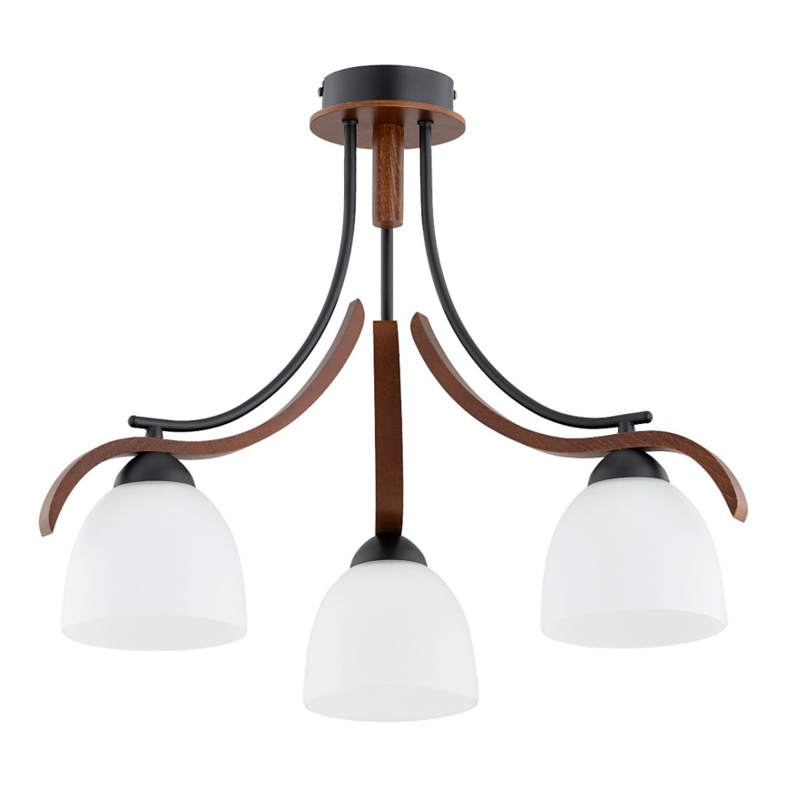 Lampadario a plafone BAFIA 3xE27/15W/230V marrone