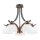 Lampadario a plafone BAFIA 5xE27/15W/230V marrone