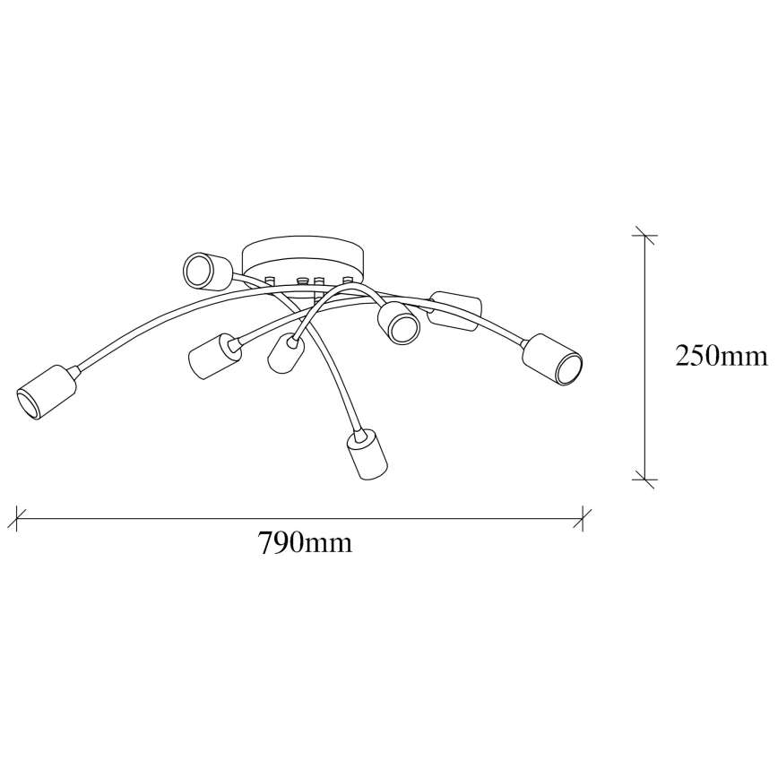 Lampadario a plafone  BANANA 8xE27/40W/230V