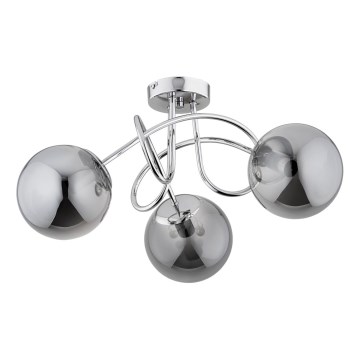 Lampadario a plafone BANKO 3xE14/10W/230V cromo lucido