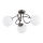 Lampadario a plafone BANKO 3xE14/10W/230V nero cromo lucido