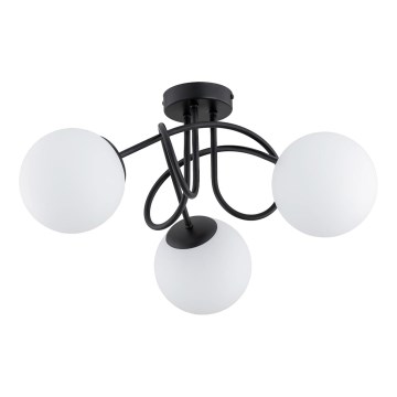 Lampadario a plafone BANKO 3xE14/10W/230V nero