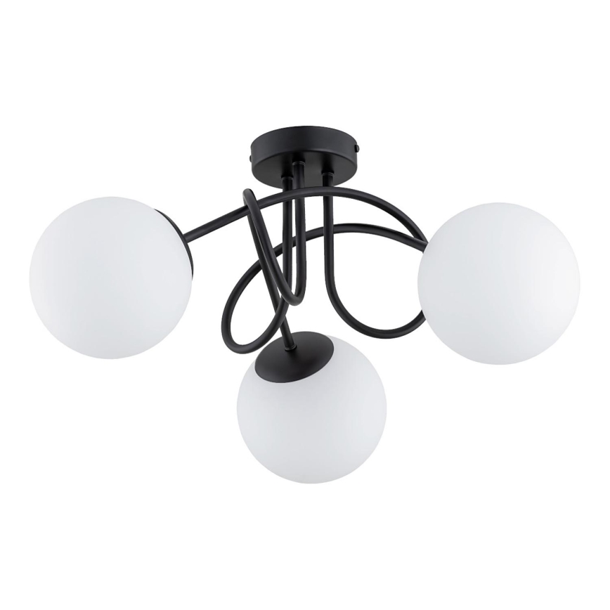 Lampadario a plafone BANKO 3xE14/10W/230V nero