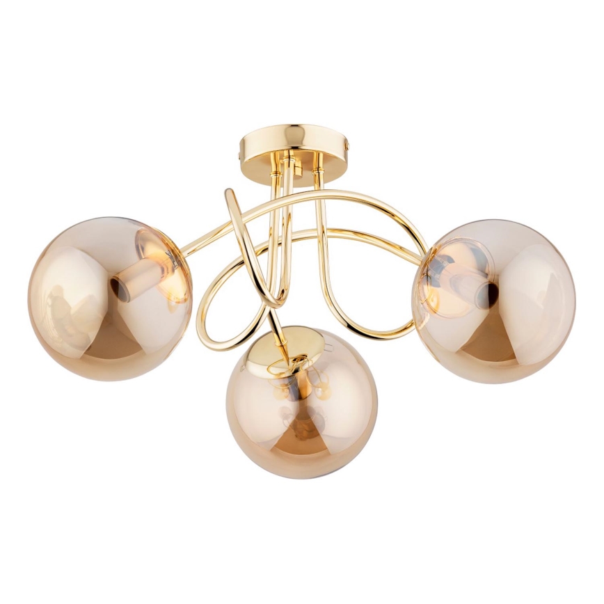 Lampadario a plafone BANKO 3xE14/10W/230V oro