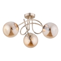 Lampadario a plafone BANKO 3xE14/10W/230V ottone