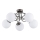 Lampadario a plafone BANKO 5xE14/10W/230V nero cromo lucido
