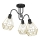 Lampadario a plafone BERGEN 3xE27/60W/230V nero/oro