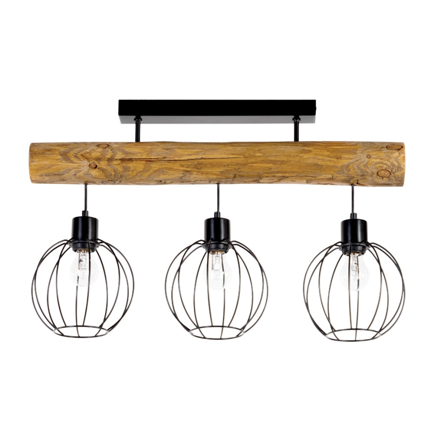 Lampadario a plafone BERIS 3xE27/25W/230V pino
