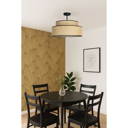 Lampadario a plafone BOHO 1xE27/60W/230V beige