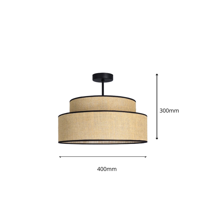 Lampadario a plafone BOHO 1xE27/60W/230V beige