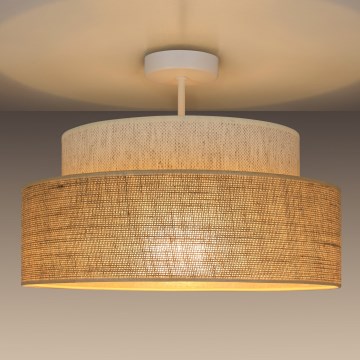 Lampadario a plafone BOHO 1xE27/60W/230V bianco/beige