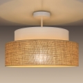 Lampadario a plafone BOHO 1xE27/60W/230V bianco/beige