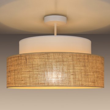 Lampadario a plafone BOHO 1xE27/60W/230V bianco/beige