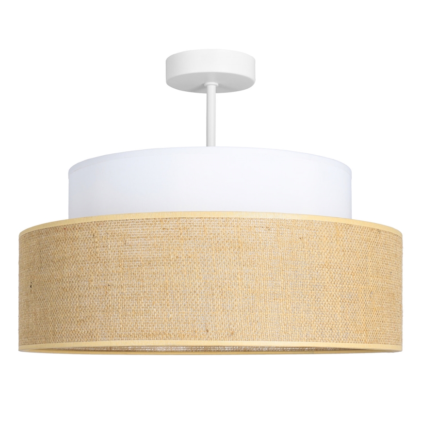 Lampadario a plafone BOHO 1xE27/60W/230V bianco/beige