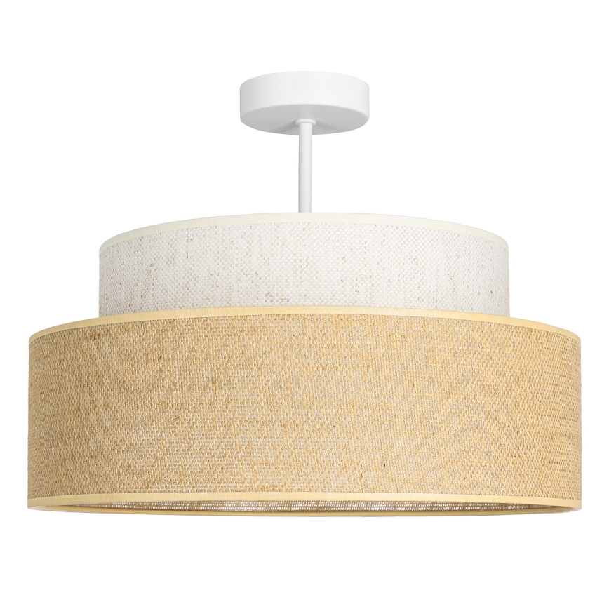 Lampadario a plafone BOHO 1xE27/60W/230V color crema/beige