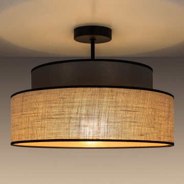 Lampadario a plafone BOHO 1xE27/60W/230V marrone/beige
