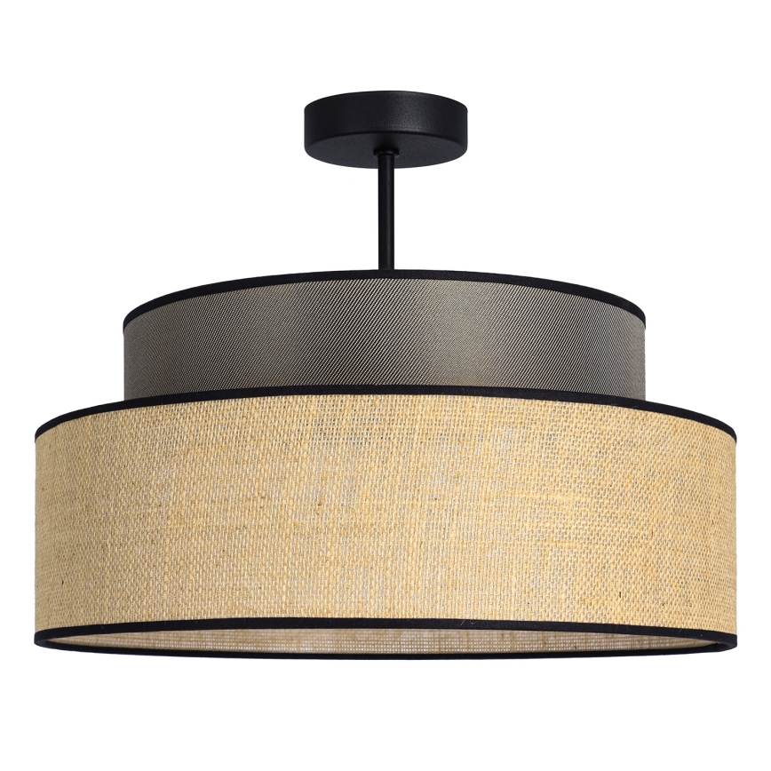 Lampadario a plafone BOHO 1xE27/60W/230V marrone/beige