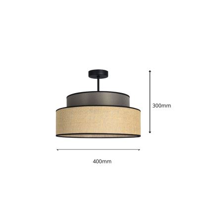 Lampadario a plafone BOHO 1xE27/60W/230V marrone/beige