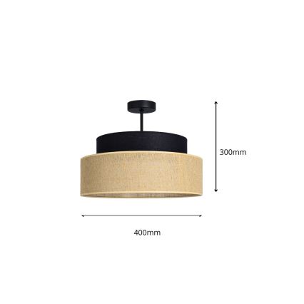 Lampadario a plafone BOHO 1xE27/60W/230V nero/beige
