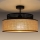 Lampadario a plafone BOHO 1xE27/60W/230V nero/rattan