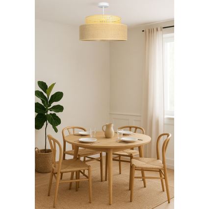 Lampadario a plafone BOHO 1xE27/60W/230V rattan