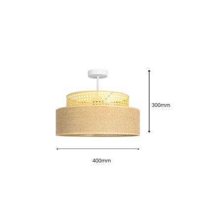 Lampadario a plafone BOHO 1xE27/60W/230V rattan