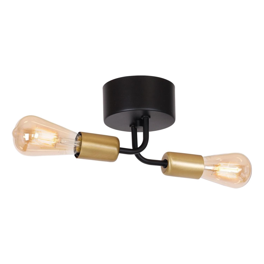Lampadario a plafone  BRENDA 2xE27/60W/230V nero/oro