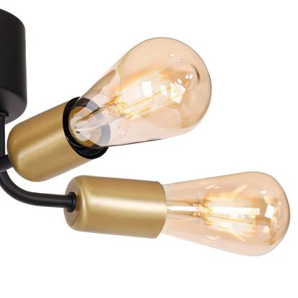 Lampadario a plafone BRENDA 5xE27/60W/230V nero/dorato