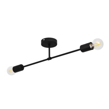 Lampadario a plafone CAMBRIDGE 2xE27/15W/230V nero