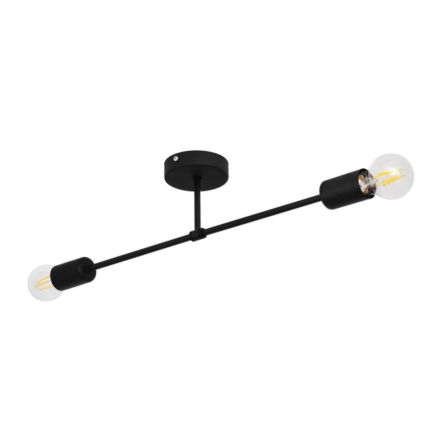 Lampadario a plafone CAMBRIDGE 2xE27/15W/230V nero